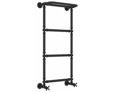 Полотенцесушитель водяной Сунержа Ренессанс 1386 15-0281-9640, высота 96 см, ширина 40 см, нижнее подключение, с полкой, цвет тёмный титан муар