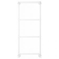 Полотенцесушитель водяной Сунержа Ренессанс 1386 30-0281-1250, высота 120 см, ширина 50 см, нижнее подключение, с полкой, цвет матовый белый