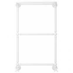 Полотенцесушитель водяной Сунержа Ренессанс 1386 30-0281-8650, высота 86 см, ширина 50 см, нижнее подключение, с полкой, цвет матовый белый