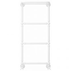 Полотенцесушитель водяной Сунержа Ренессанс 1386 30-0281-9640, высота 96 см, ширина 40 см, нижнее подключение, с полкой, цвет матовый белый