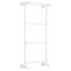 Полотенцесушитель водяной Сунержа Ренессанс 1386 30-0281-9640, высота 96 см, ширина 40 см, нижнее подключение, с полкой, цвет матовый белый