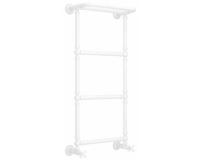 Полотенцесушитель водяной Сунержа Ренессанс 1386 30-0281-9640, высота 96 см, ширина 40 см, нижнее подключение, с полкой, цвет матовый белый