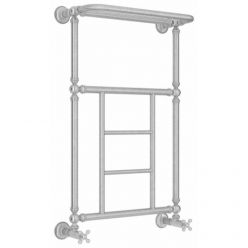 Полотенцесушитель водяной Сунержа Ренессанс 1452 071-0282-8650, высота 86 см, ширина 50 см, нижнее подключение, с полкой, цвет сатин