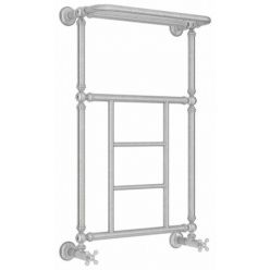 Полотенцесушитель водяной Сунержа Ренессанс 1452 071-0282-8650, высота 86 см, ширина 50 см, нижнее подключение, с полкой, цвет сатин