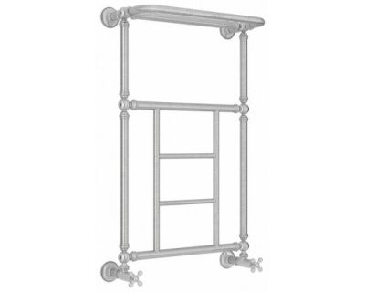 Полотенцесушитель водяной Сунержа Ренессанс 1452 071-0282-8650, высота 86 см, ширина 50 см, нижнее подключение, с полкой, цвет сатин