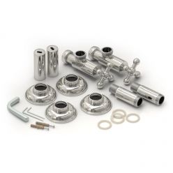 Полотенцесушитель водяной Сунержа Ренессанс 1452 071-0282-8650, высота 86 см, ширина 50 см, нижнее подключение, с полкой, цвет сатин