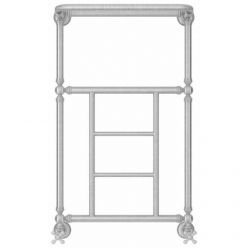 Полотенцесушитель водяной Сунержа Ренессанс 1452 071-0282-8650, высота 86 см, ширина 50 см, нижнее подключение, с полкой, цвет сатин