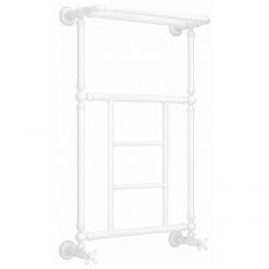 Полотенцесушитель водяной Сунержа Ренессанс 1452 12-0282-8650, высота 86 см, ширина 50 см, нижнее подключение, с полкой, цвет белый