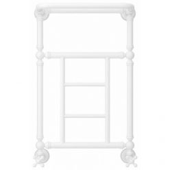 Полотенцесушитель водяной Сунержа Ренессанс 1452 30-0282-6640, высота 66 см, ширина 40 см, нижнее подключение, с полкой, цвет матовый белый