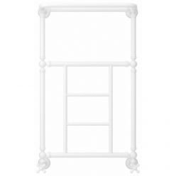 Полотенцесушитель водяной Сунержа Ренессанс 1452 30-0282-8650, высота 86 см, ширина 50 см, нижнее подключение, с полкой, цвет матовый белый