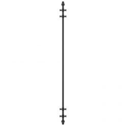 Полотенцесушитель водяной Сунержа Хорда 15-0124-1800, высота 180 см, ширина 20 см, боковое подключение, цвет тёмный титан муар