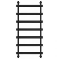 Полотенцесушитель водяной Сунержа Атлант 31-0226-1250, высота 120 см, ширина 50 см, универсальное подключение, цвет матовый черный