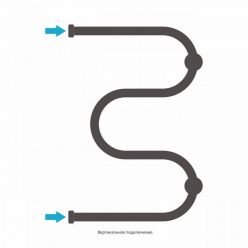 Полотенцесушитель водяной Сунержа М-образный 12-0007-6040, высота 60 см, ширина 40 см, боковое подключение, цвет белый