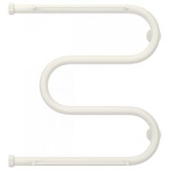 Полотенцесушитель водяной Сунержа М-образный 12-0008-5050, высота 50 см, ширина 50 см, боковое подключение 50 см, 2 полки, цвет белый