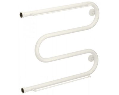 Полотенцесушитель водяной Сунержа М-образный 12-0008-5065, высота 50 см, ширина 65 см, боковое подключение 50 см, 2 полки, цвет белый