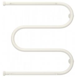 Полотенцесушитель водяной Сунержа М-образный 12-0008-6060, высота 60 см, ширина 60 см, боковое подключение 60 см, 2 полки, цвет белый