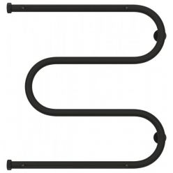 Полотенцесушитель водяной Сунержа М-образный 15-0008-6060, высота 60 см, ширина 60 см, боковое подключение 60 см, 2 полки, цвет тёмный титан муар