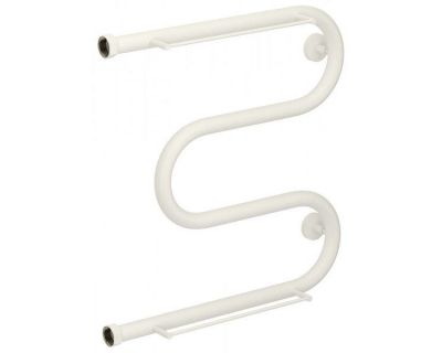 Полотенцесушитель водяной Сунержа М-образный 30-0008-5050, высота 50 см, ширина 50 см, боковое подключение 50 см, 2 полки, цвет матовый белый