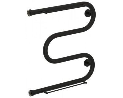 Полотенцесушитель водяной Сунержа М-образный 31-0008-5050, высота 50 см, ширина 50 см, боковое подключение 50 см, 2 полки, цвет матовый черный