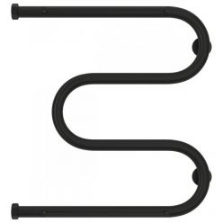 Полотенцесушитель водяной Сунержа М-образный 31-0008-5050, высота 50 см, ширина 50 см, боковое подключение 50 см, 2 полки, цвет матовый черный