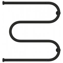 Полотенцесушитель водяной Сунержа М-образный 31-0008-6060, высота 60 см, ширина 60 см, боковое подключение 60 см, 2 полки, цвет матовый черный