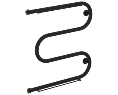 Полотенцесушитель водяной Сунержа М-образный 31-0008-6060, высота 60 см, ширина 60 см, боковое подключение 60 см, 2 полки, цвет матовый черный