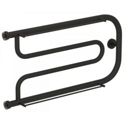 Полотенцесушитель водяной Сунержа Гусли 15-0010-3265, высота 32 см, ширина 65 см, боковое подключение 32 см, 2 полки, цвет тёмный титан муар