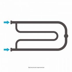 Полотенцесушитель водяной Сунержа Гусли 30-0010-3265, высота 32 см, ширина 65 см, боковое подключение 32 см, 2 полки, цвет матовый белый