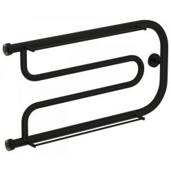 Полотенцесушитель водяной Сунержа Гусли 31-0010-3265, высота 32 см, ширина 65 см, боковое подключение 32 см, 2 полки, цвет матовый черный