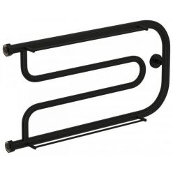 Полотенцесушитель водяной Сунержа Гусли 31-0010-3265, высота 32 см, ширина 65 см, боковое подключение 32 см, 2 полки, цвет матовый черный