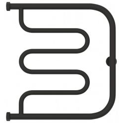 Полотенцесушитель водяной Сунержа Лира 15-0011-5050, высота 50 см, ширина 50 см, боковое подключение 50 см, цвет тёмный титан муар