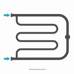 Полотенцесушитель водяной Сунержа Лира 30-0011-5065, высота 50 см, ширина 65 см, боковое подключение 50 см, цвет матовый белый