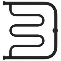 Полотенцесушитель водяной Сунержа Лира 31-0011-5050, высота 50 см, ширина 50 см, боковое подключение 50 см, цвет черный матовый