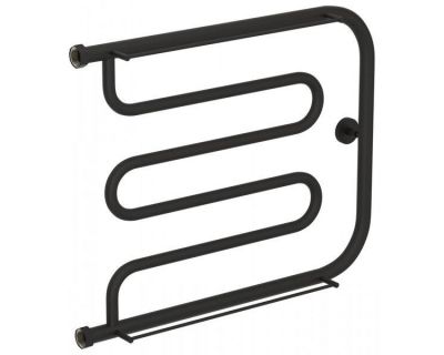 Полотенцесушитель водяной Сунержа Лира 15-0012-5065, высота 50 см, ширина 65 см, боковое подключение 50 см, 2 полки, цвет тёмный титан муар