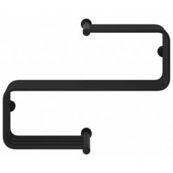 Полотенцесушитель водяной Сунержа Фабула 31-0125-5070, высота 50 см, ширина 70 см, боковое подключение 50 см, цвет матовый черный