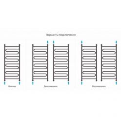 Полотенцесушитель водяной Сунержа Элегия+ 12-0205-1250, высота 120 см, ширина 50 см, универсальное подключение, цвет белый
