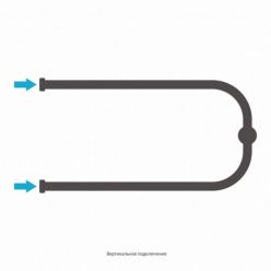 Полотенцесушитель водяной Сунержа П-образный+ 31-4003-3265, высота 32 см, ширина 65 см, боковое подключение 32 см, цвет матовый черный