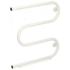 Полотенцесушитель водяной Сунержа М-образный+ 12-4008-6060, высота 60 см, ширина 60 см, боковое подключение 60 см, с 2 полками, цвет белый
