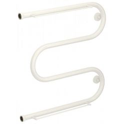 Полотенцесушитель водяной Сунержа М-образный+ 12-4008-6060, высота 60 см, ширина 60 см, боковое подключение 60 см, с 2 полками, цвет белый
