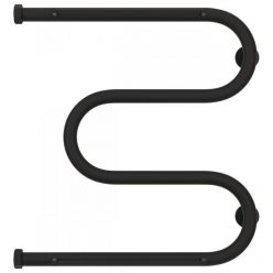 Полотенцесушитель водяной Сунержа М-образный+ 15-4008-5050, высота 50 см, ширина 50 см, боковое подключение 50 см, с 2 полками, цвет тёмный титан муар