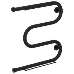 Полотенцесушитель водяной Сунержа М-образный+ 15-4008-5050, высота 50 см, ширина 50 см, боковое подключение 50 см, с 2 полками, цвет тёмный титан муар