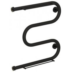 Полотенцесушитель водяной Сунержа М-образный+ 15-4008-5050, высота 50 см, ширина 50 см, боковое подключение 50 см, с 2 полками, цвет тёмный титан муар