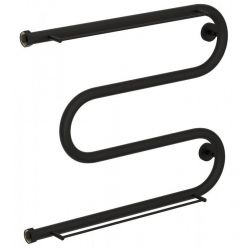 Полотенцесушитель водяной Сунержа М-образный+ 15-4008-5065, высота 50 см, ширина 65 см, боковое подключение 50 см, с 2 полками, цвет тёмный титан муар