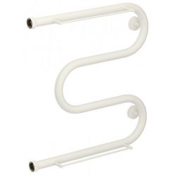 Полотенцесушитель водяной Сунержа М-образный+ 30-4008-5050, высота 50 см, ширина 50 см, боковое подключение 50 см, с 2 полками, цвет матовый белый