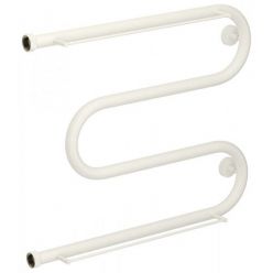 Полотенцесушитель водяной Сунержа М-образный+ 30-4008-5065, высота 50 см, ширина 65 см, боковое подключение 50 см, с 2 полками, цвет матовый белый