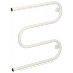 Полотенцесушитель водяной Сунержа М-образный+ 30-4008-6060, высота 60 см, ширина 60 см, боковое подключение 60 см, с 2 полками, цвет матовый белый