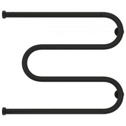 Полотенцесушитель водяной Сунержа М-образный+ 31-4008-5065, высота 50 см, ширина 65 см, боковое подключение 50 см, с 2 полками, цвет матовый черный