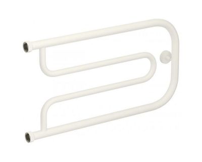 Полотенцесушитель водяной Сунержа Гусли+ 30-4009-3265, ширина 65 см, высота 32 см, боковое подключение 32 см, цвет матовый белый