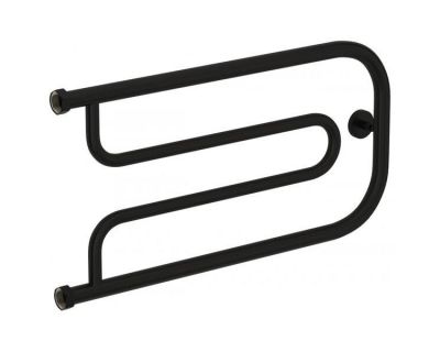 Полотенцесушитель водяной Сунержа Гусли+ 31-4009-3265, ширина 65 см, высота 32 см, боковое подключение 32 см, цвет матовый черный