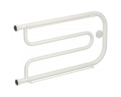 Полотенцесушитель водяной Сунержа Гусли+ 12-4010-3265, высота 32 см, ширина 65 см, боковое подключение 32 см, с 2 полками, цвет белый